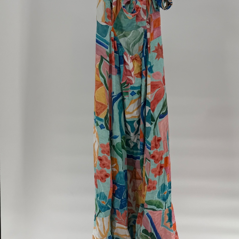 Paper Heart Maxi Sleeveless Tie Back Floral Mystical Flowy Maxi Dress NWT - Picture 3 of 6